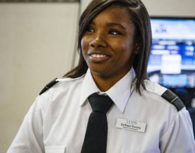 African American women in Air Traffic Uniform